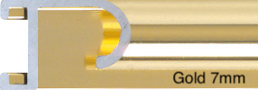 Gold 7mm Rahmen für Infrarotheizung.